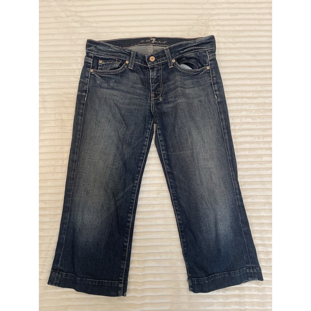 7 For All Mankind Womens 7FAM‎ Dojo Size 27 Capri Crop Denim Jeans